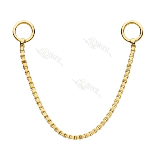 14K Yellow Gold Box Chain