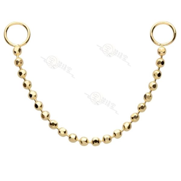 14K Yellow Gold Bead Chain