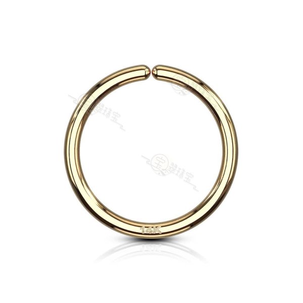 14K Gold Nose Hoop